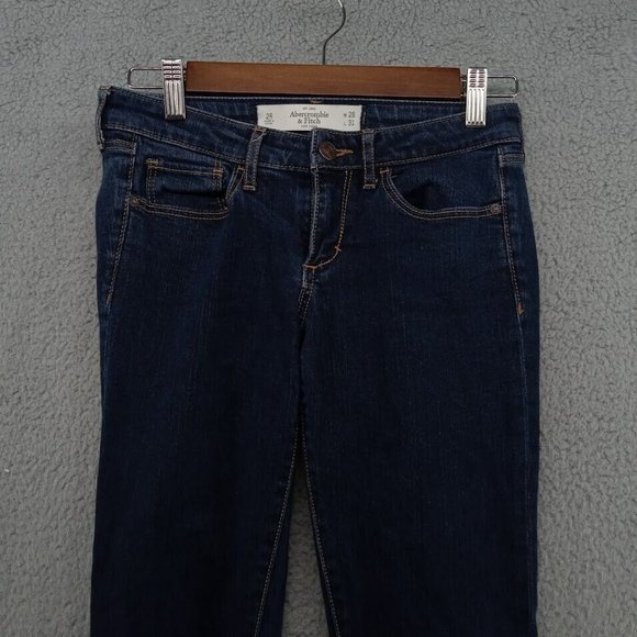 Abercrombie & Fitch Jeans Womens 2R 26x31 Blue Indigo‎ Dark Wash Super Skinny - Picture 3 of 9